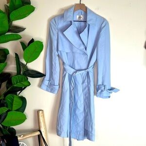 Roem Baby‎ Blue Belted Trench Coat Size Small